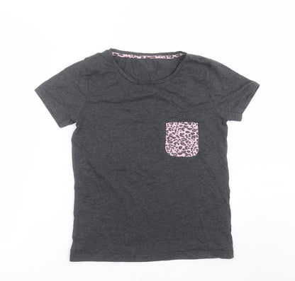George Womens Grey Solid  Top Pyjama Top Size 4
