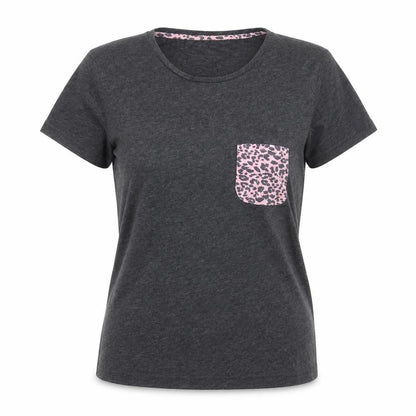 Front view of George women’s grey solid top pyjama top, size UK 4