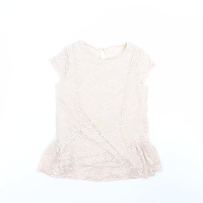 George Girls Pink Floral  Basic Blouse Size 11-12 Years