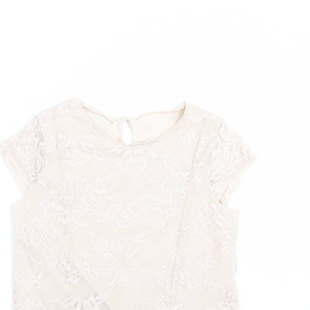George Girls Pink Floral  Basic Blouse Size 11-12 Years