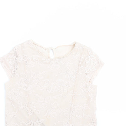 George Girls Pink Floral  Basic Blouse Size 11-12 Years