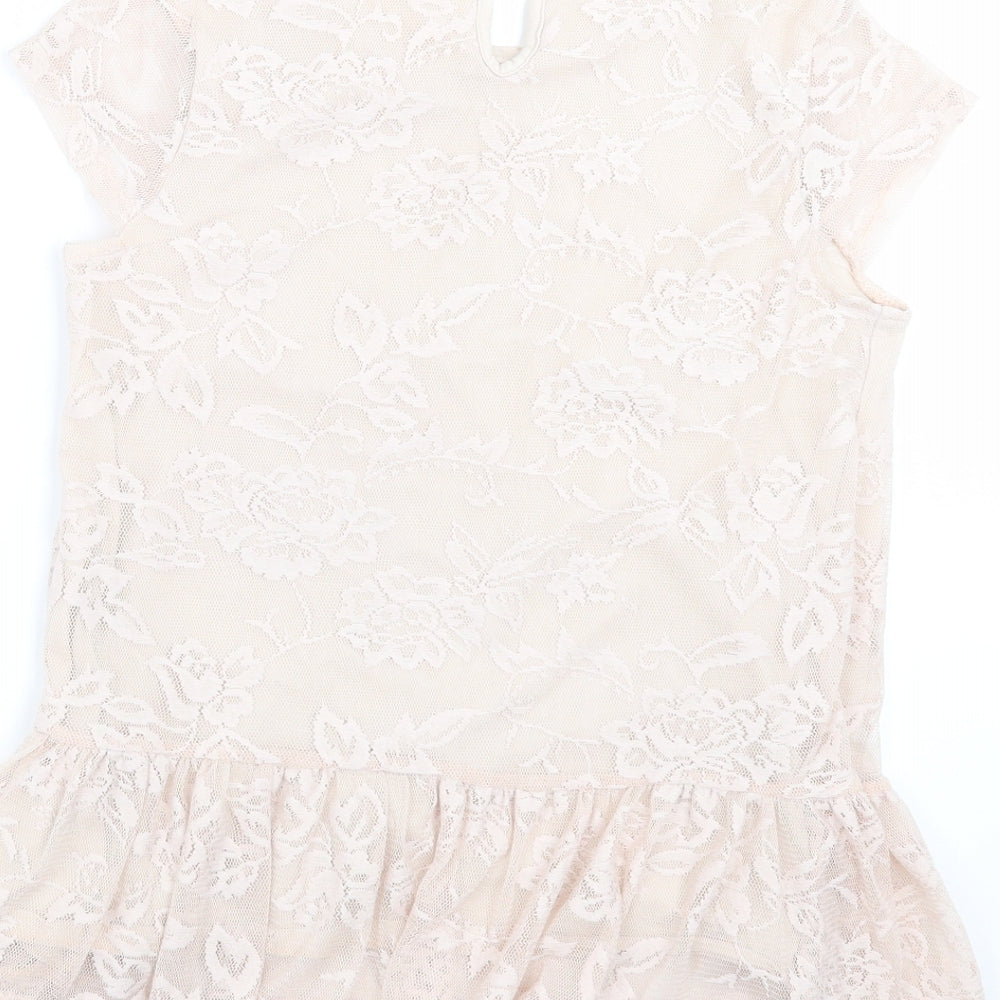 George Girls Pink Floral  Basic Blouse Size 11-12 Years