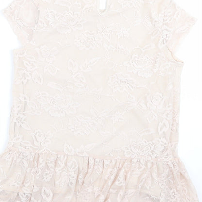 George Girls Pink Floral  Basic Blouse Size 11-12 Years