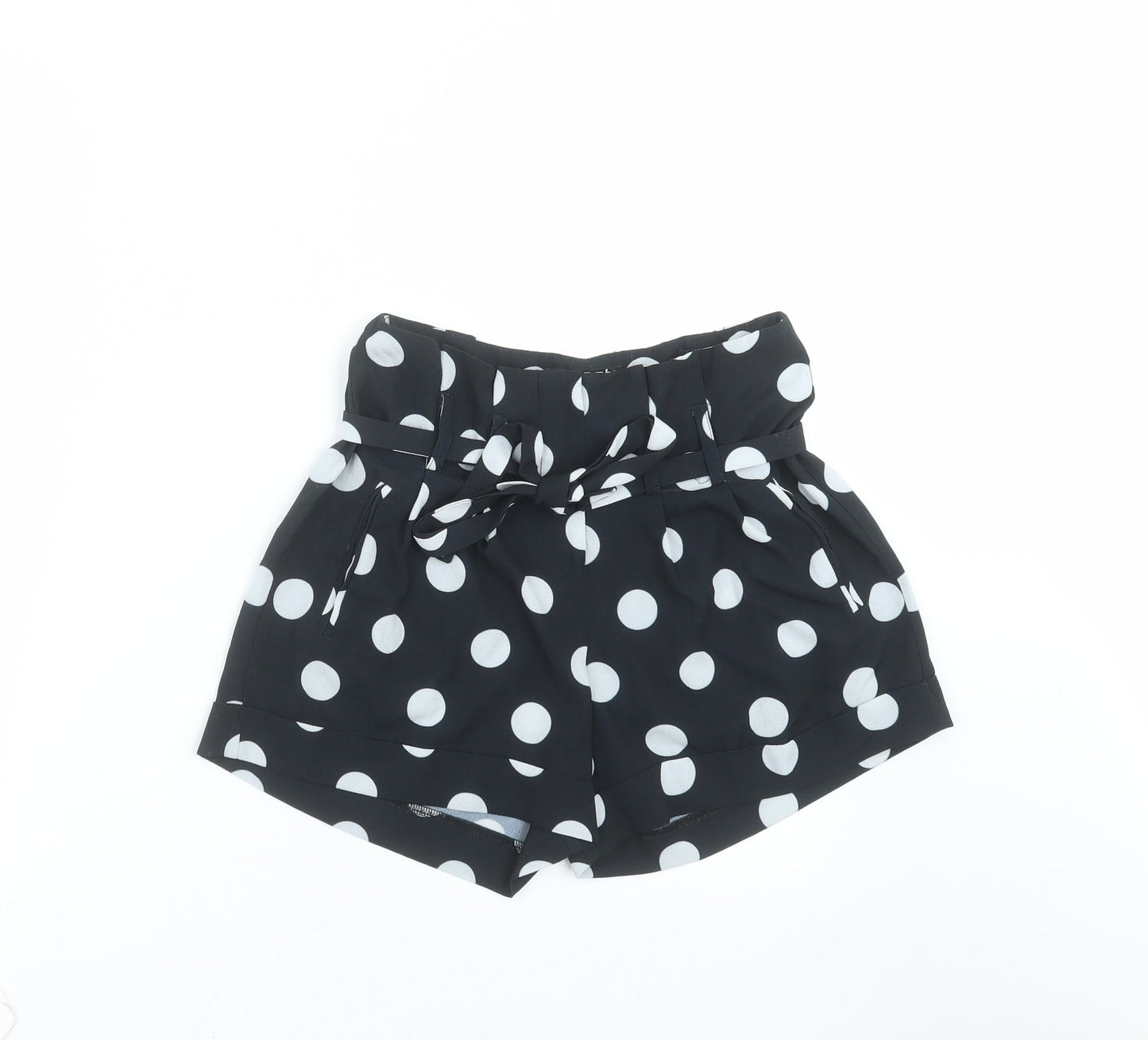 Select Womens Black Polka Dot  Hot Pants Shorts Size 6