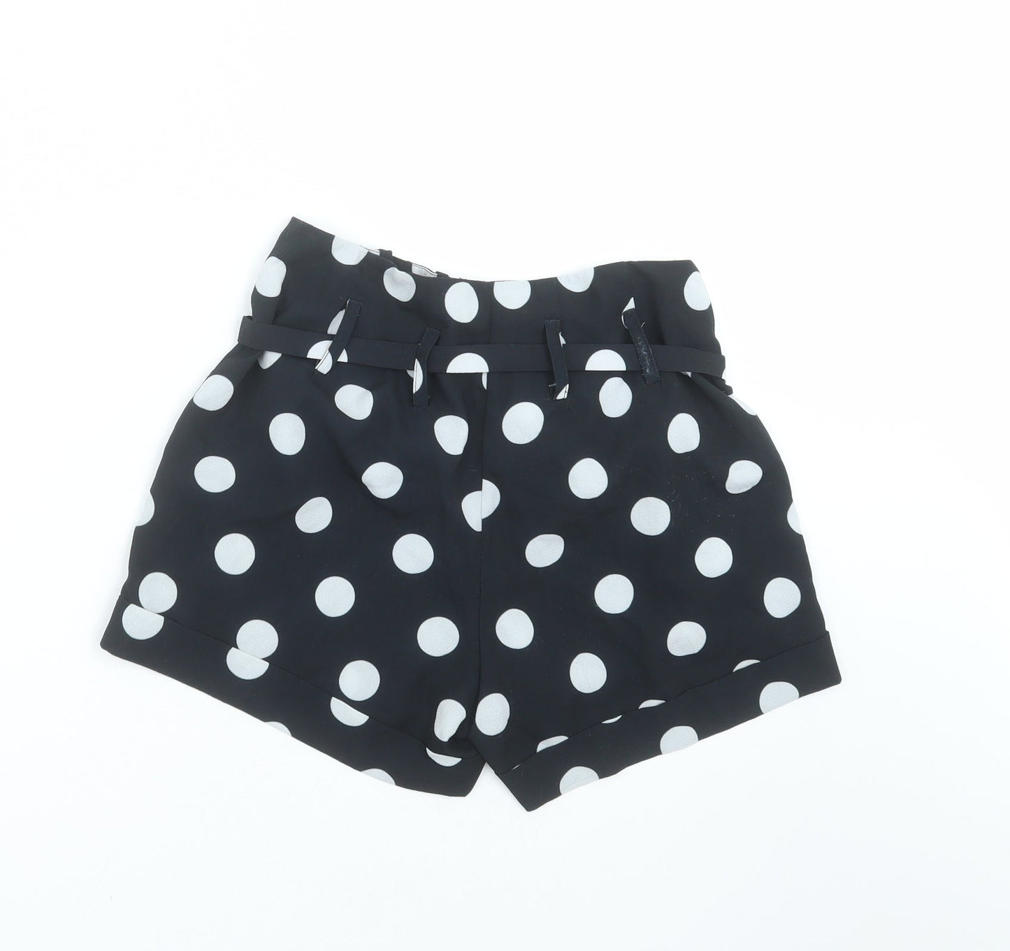 Select Womens Black Polka Dot  Hot Pants Shorts Size 6