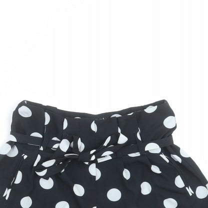 Select Womens Black Polka Dot  Hot Pants Shorts Size 6