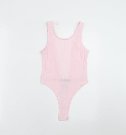 Select Womens Pink Striped  Bodysuit One-Piece Size XS