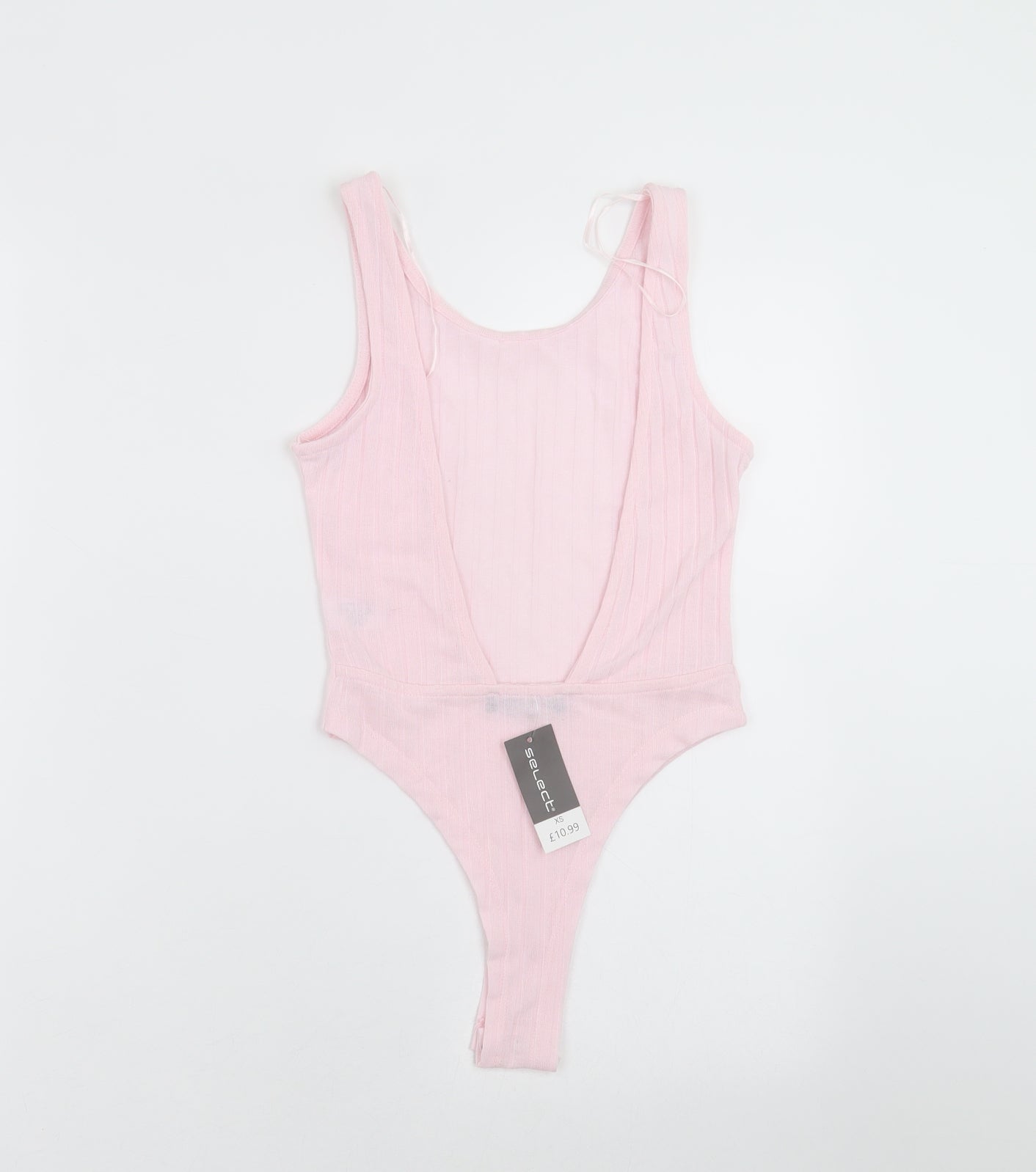Select Womens Pink Striped  Bodysuit One-Piece Size XS