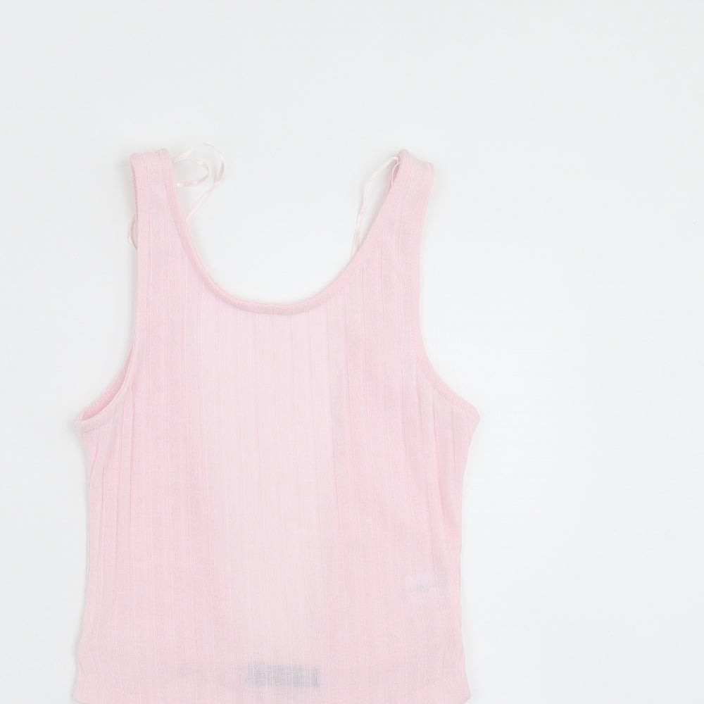 Select Womens Pink Striped  Bodysuit One-Piece Size XS