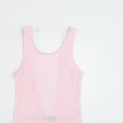 Select Womens Pink Striped  Bodysuit One-Piece Size XS