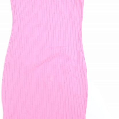 SheIn Womens Pink Striped  Mini  Size S