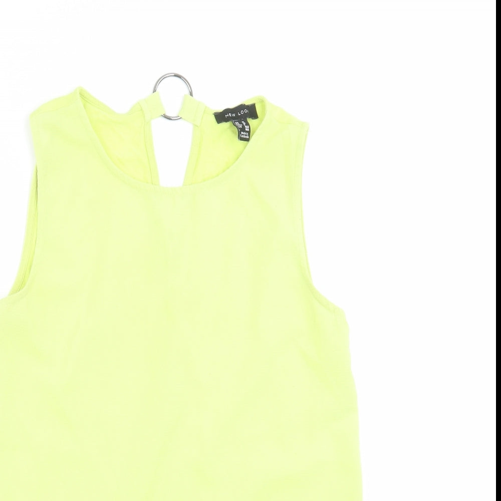 Womens UK Size 10 New Look Green Basic Blouse