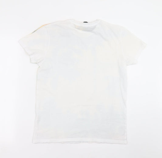 Mens UK Size M Cedar Wood State White  T-Shirt