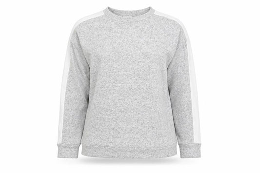 Front view of JEFF&CO women’s grey jumper, size UK 8