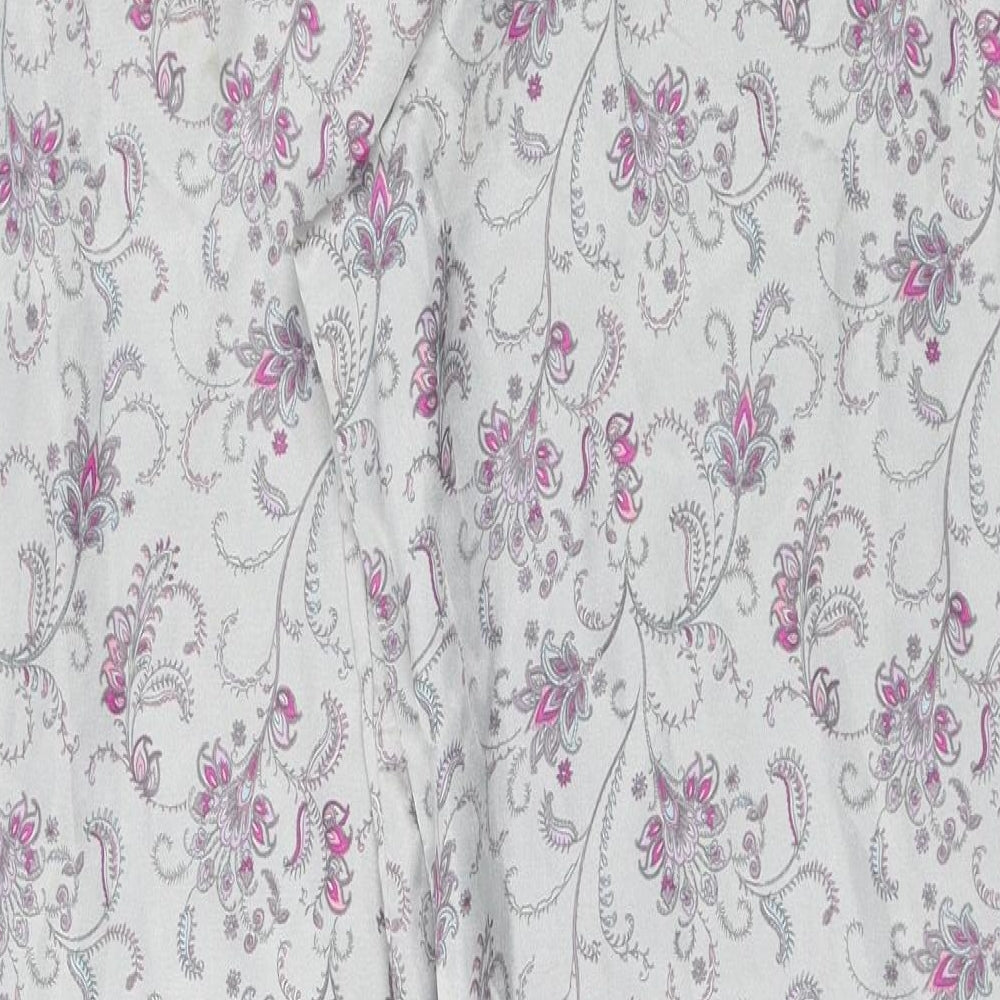 Preworn Womens Silver Paisley  Capri One Piece Size 12