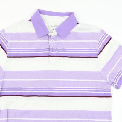 Primark Mens Purple Striped   Polo Size S
