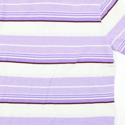 Primark Mens Purple Striped   Polo Size S