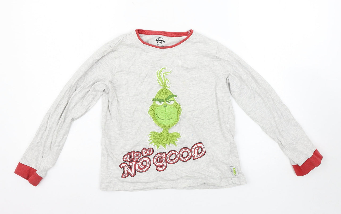 Primark Boys Grey Solid   Pyjama Top Size 9-10 Years