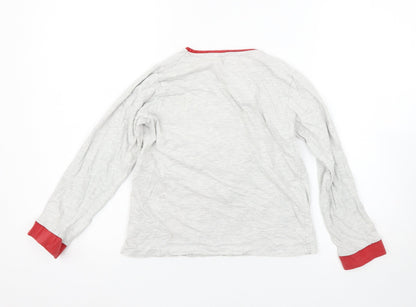 Primark Boys Grey Solid   Pyjama Top Size 9-10 Years