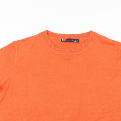Womens UK Size 10 Preworn Orange Basic T-Shirt