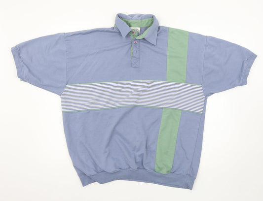 Casual Club Mens Multicoloured Striped   Polo Size XL