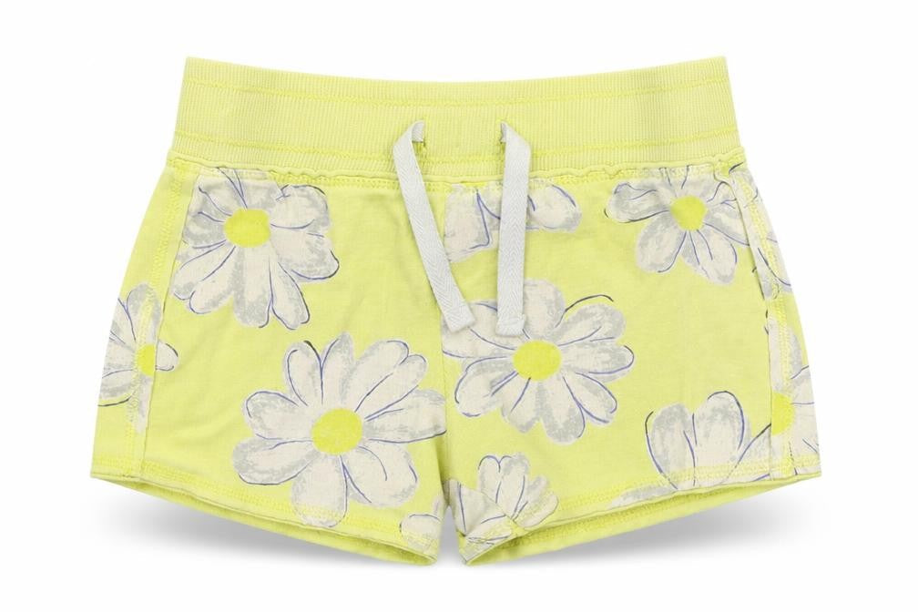 Front view of Next boys’ white floral sweat shorts, size 6, years