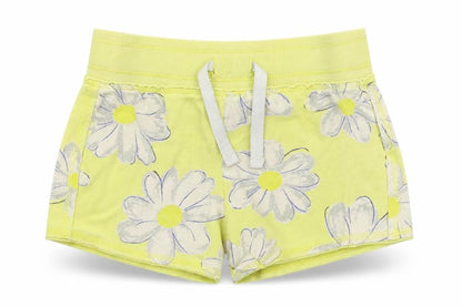 Front view of Next boys’ white floral sweat shorts, size 6, years