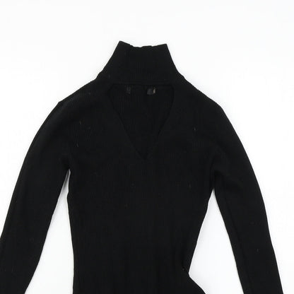 Womens UK Size L Preworn Black Pullover Jumper