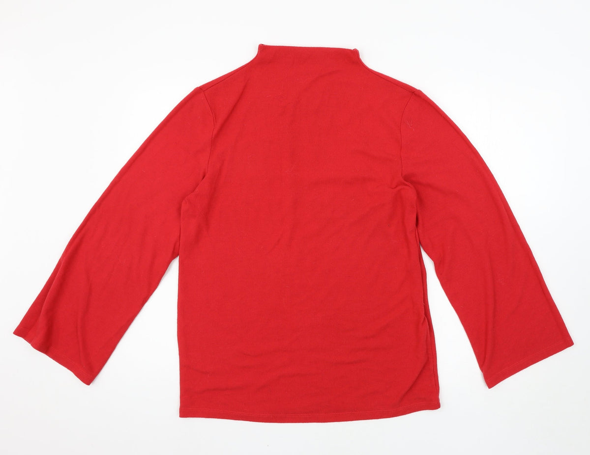 Additional front view of Villa Clothing women’s red jumper, size S