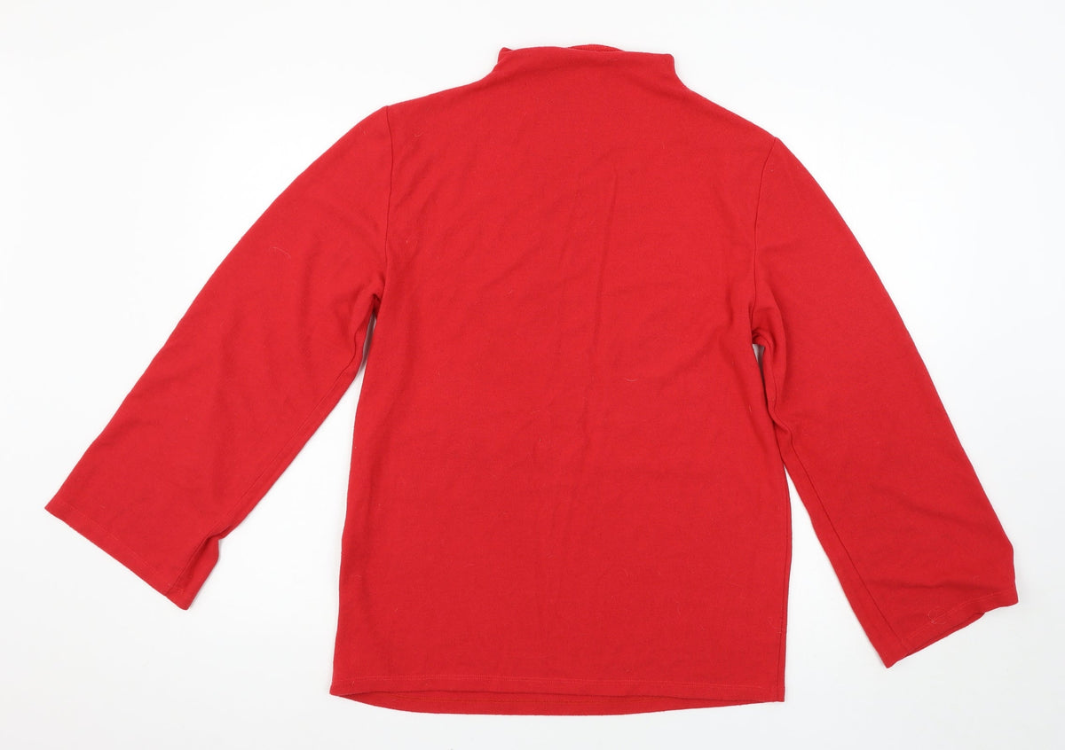 Back view of Villa Clothing women’s red jumper, size S