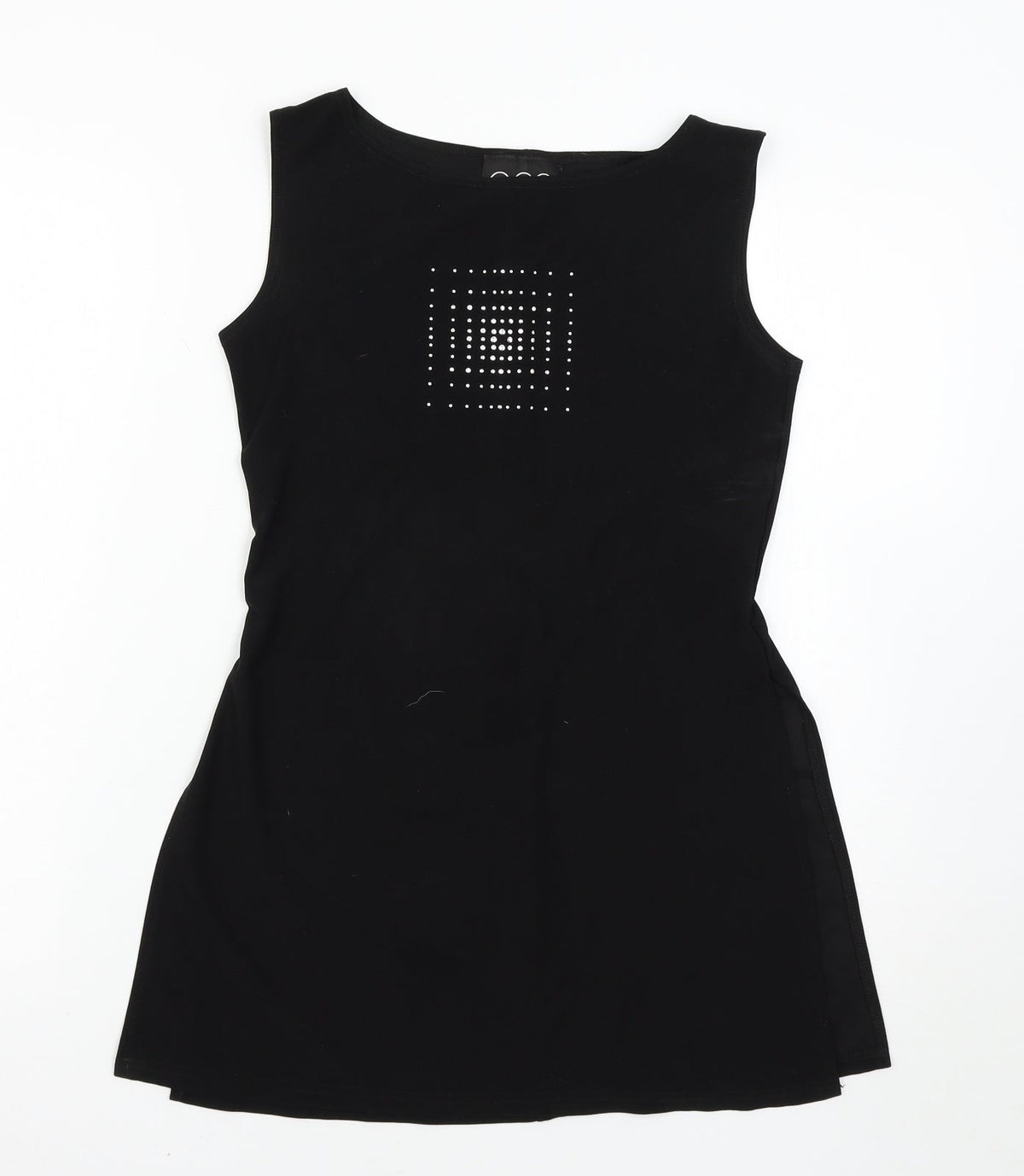 Additional front view of Ego women’s black basic tank, size UK 12
