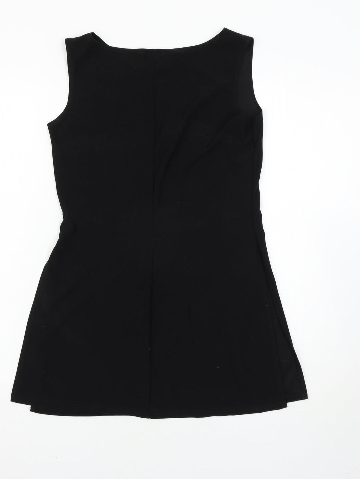 Back view of Ego women’s black basic tank, size UK 12
