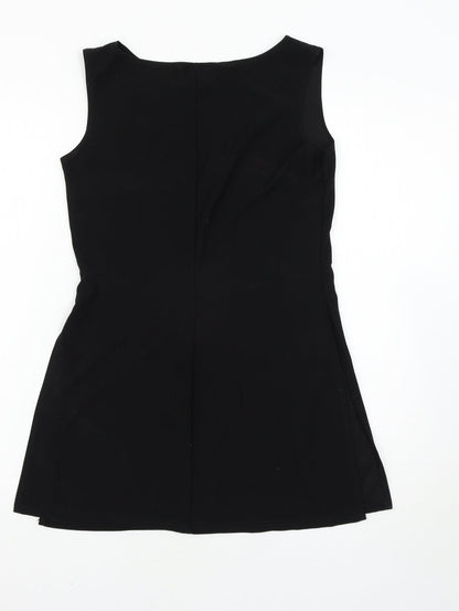 Back view of Ego women’s black basic tank, size UK 12