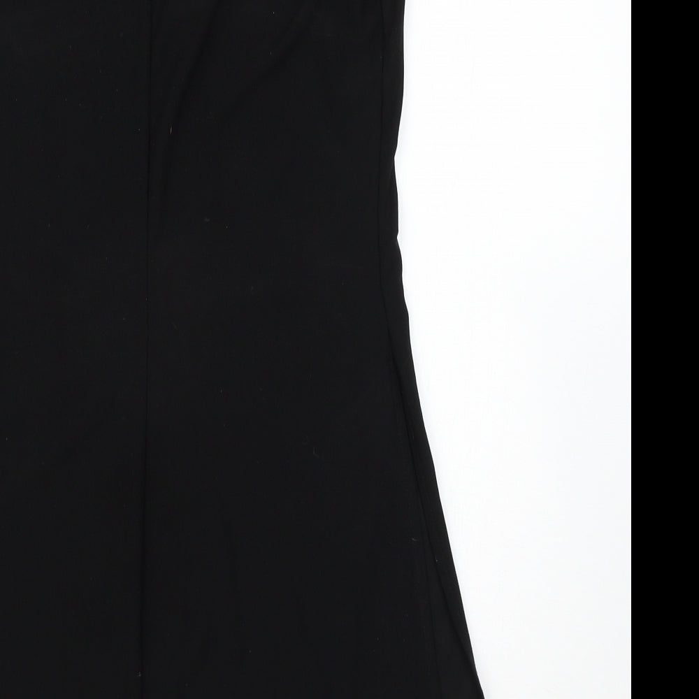 Brand and care label for Ego women’s black basic tank, size UK 12