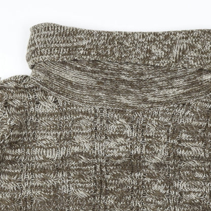 Close-up detail of Shy women’s brown jumper, size L