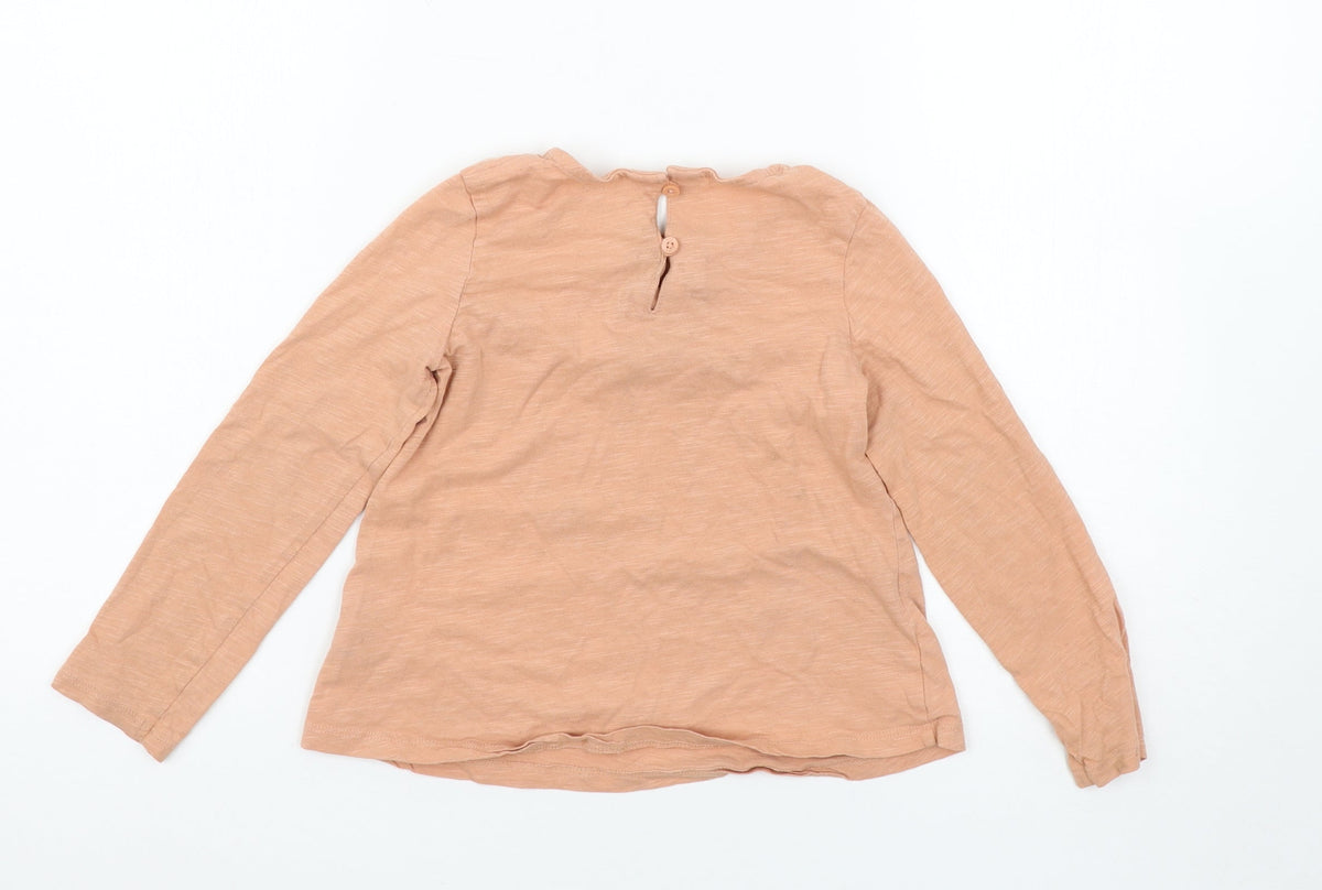 Back view of Next girls’ pink basic t-shirt, size 5-6, years
