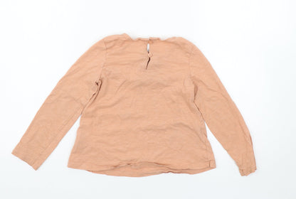 Back view of Next girls’ pink basic t-shirt, size 5-6, years