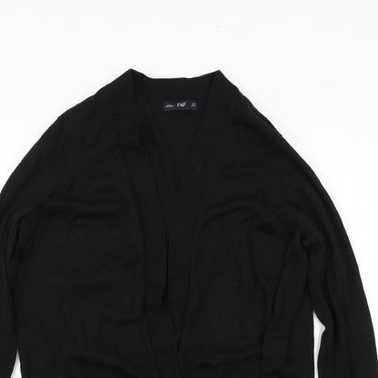 F&F Womens Black   Full Zip Jumper Size 12