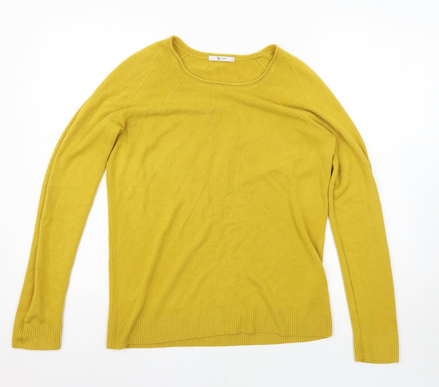 TU Womens Yellow   Pullover Jumper Size 12