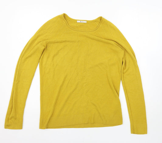 TU Womens Yellow   Pullover Jumper Size 12
