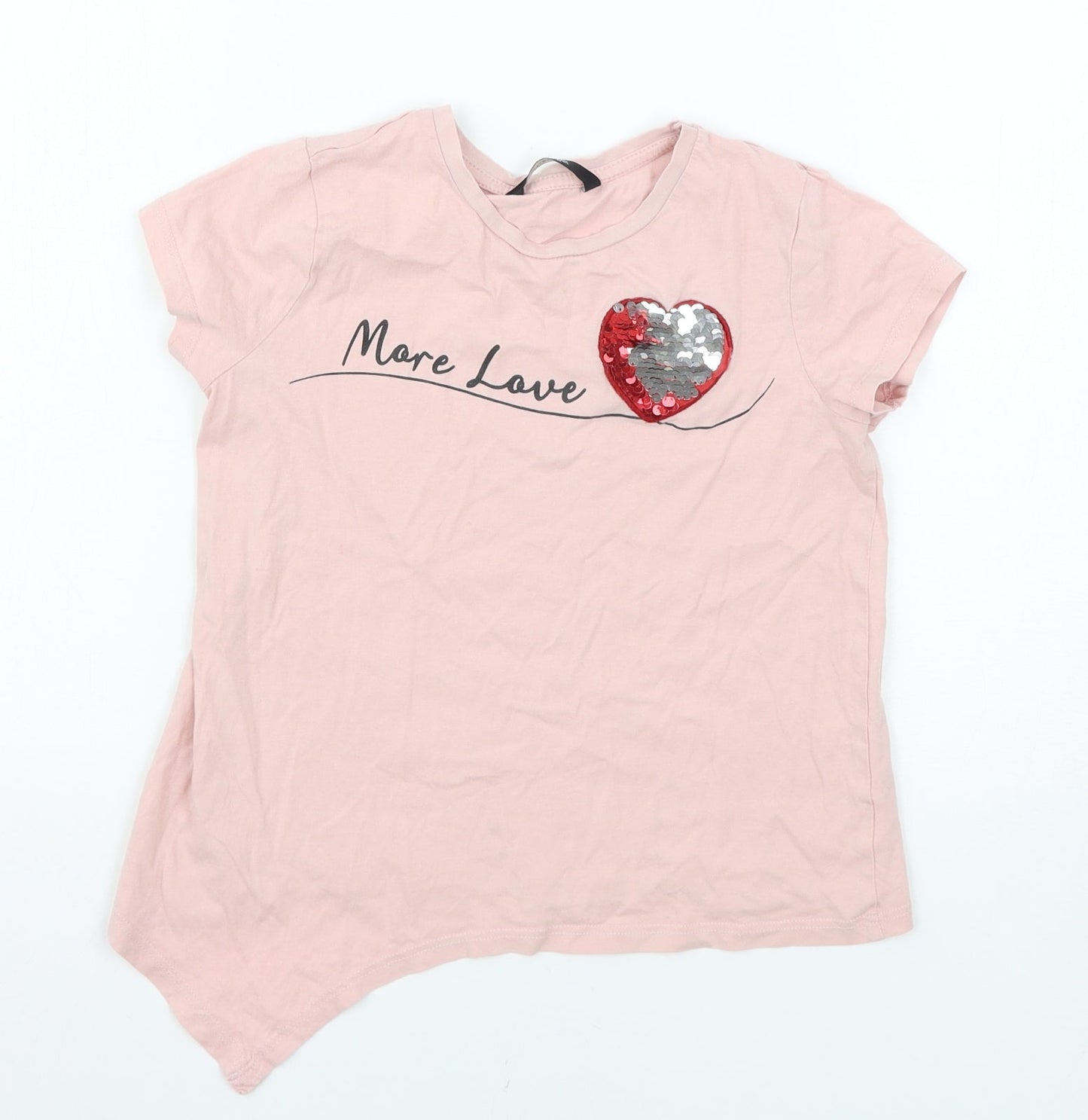George Girls Pink   Basic T-Shirt Size 7-8 Years