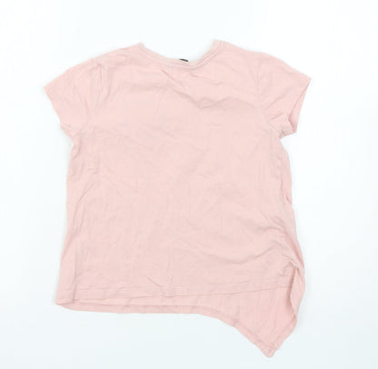 George Girls Pink   Basic T-Shirt Size 7-8 Years