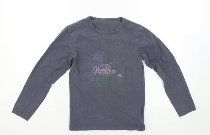 Preworn Girls Grey   Basic T-Shirt Size 10 Years