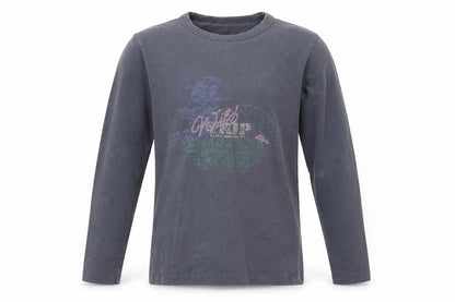 Front view of Preworn girls’ grey basic t-shirt, size 10, years