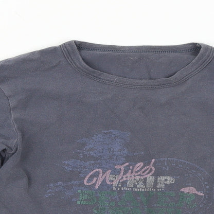 Preworn Girls Grey   Basic T-Shirt Size 10 Years