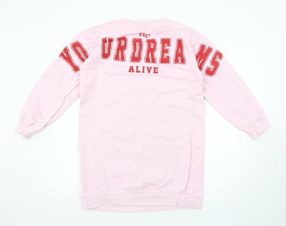 Back view of George women’s pink pullover sweatshirt, size M