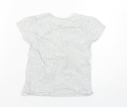 Primark Girls Grey   Basic T-Shirt Size 4-5 Years