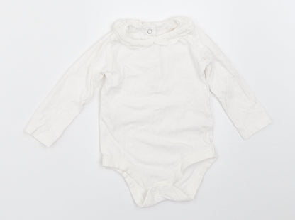 TU Girls White   Babygrow One-Piece Size 3-6 Months