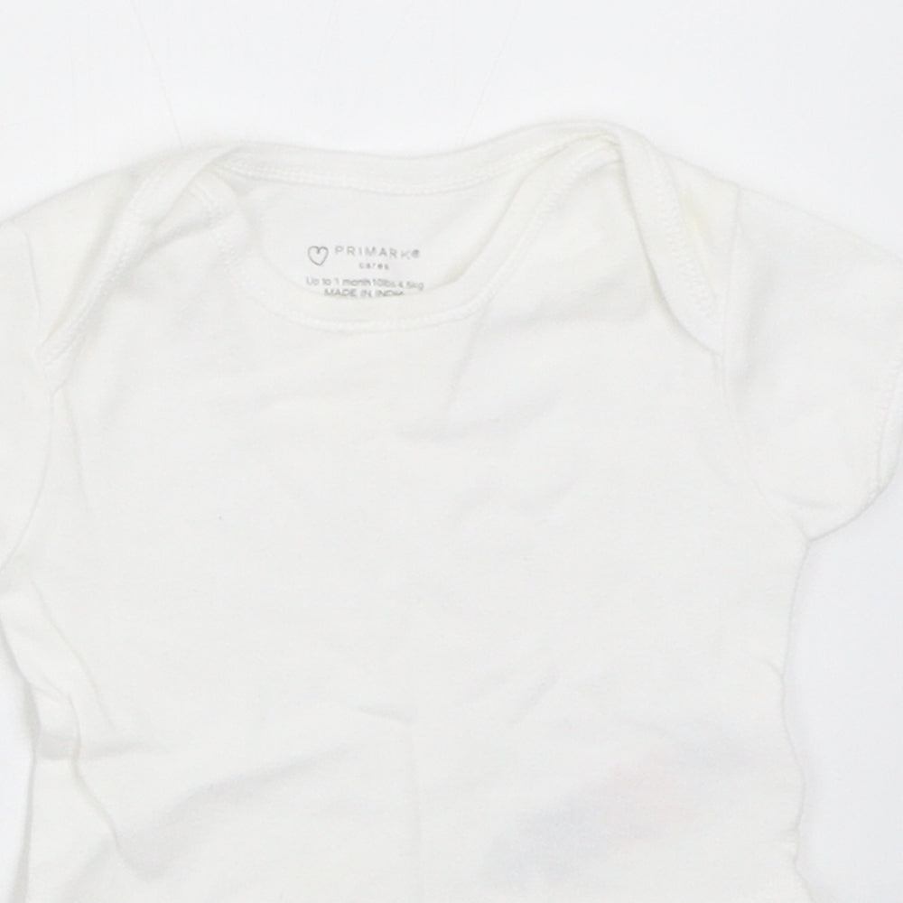 Primark Baby White   Babygrow One-Piece Size Newborn