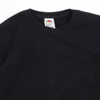 Fruit of the Loom Boys Black   Pullover Sweatshirt Size 7-8 Years